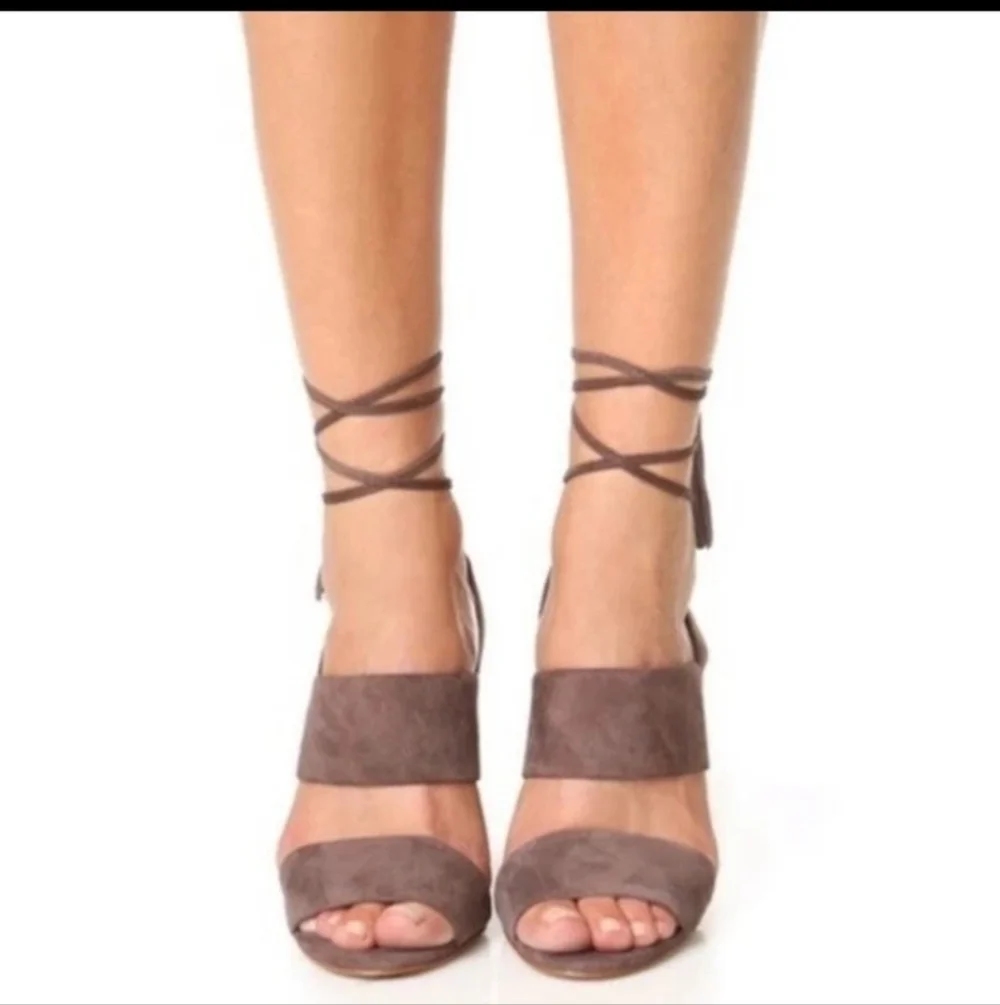 Madewell Octavia Brown Suede Women's Tassel Heels